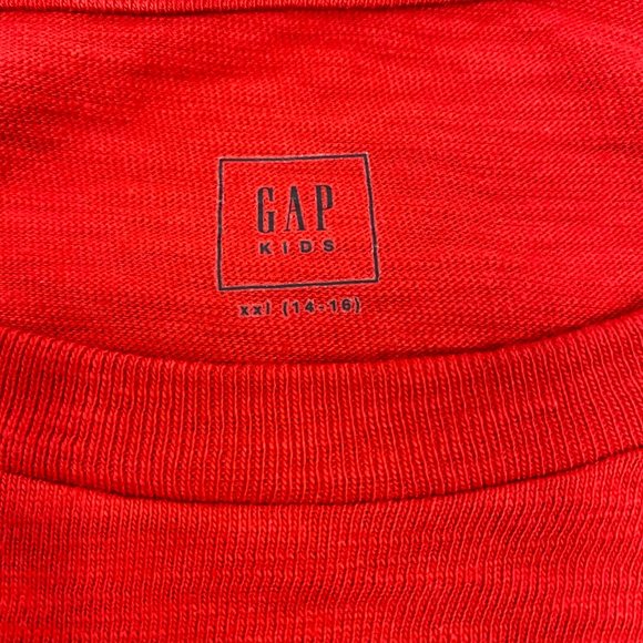 Gap Kids Red Long-sleeve Pattern Logo Shirt Size XXL (14-16) - Picture 4 of 8